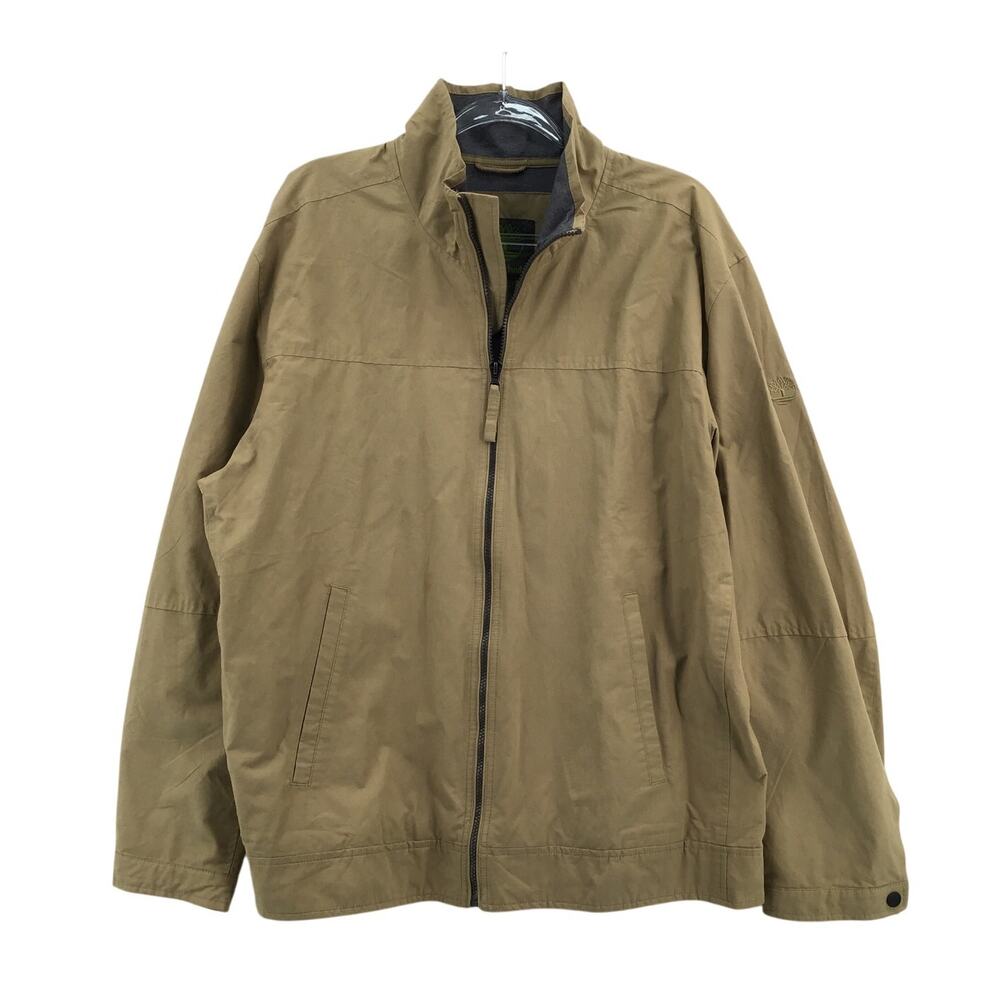 Timberland Jacket Mens Size XL Brown Work Wear Ranch Farm Full Zip Chore Cotton‎